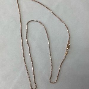 Rose gold diamond cut Singapore design, 14 karat gold.